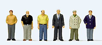 Preiser 10634 HO Scale Standing Men pkg(6)