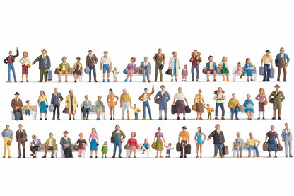 Noch 37070 N Scale Sitting Figures Mega Set, 60 Pieces