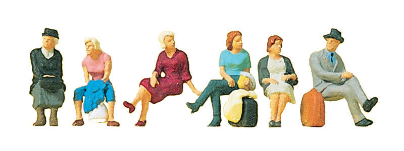 Preiser 10506 HO Scale Seated Passengers Figure Set