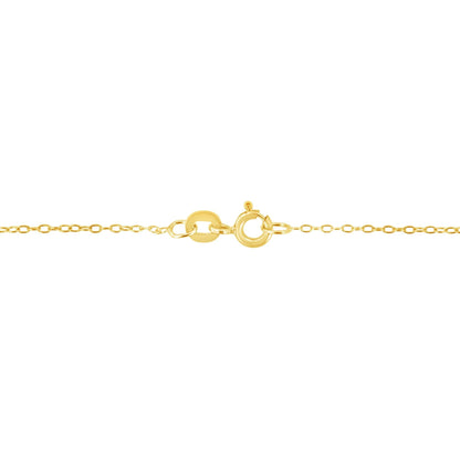 10K Gold 1/5 Cttw Princess Cut Diamond 3 Stone Drop 18" Pendant Necklace (H-I Color, SI2-I1 Clarity) by Haus of Brilliance