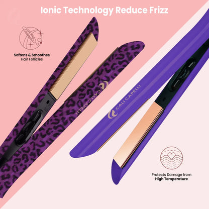 Limited: Pro-Series 1″ Titanium Hair Straightener Leopard by Calicapelli Hair Tools