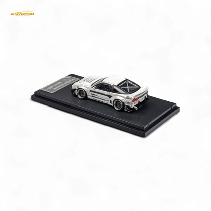MicroTurbo Nissan 180SX Pandem Rocket Bunny White 1:64