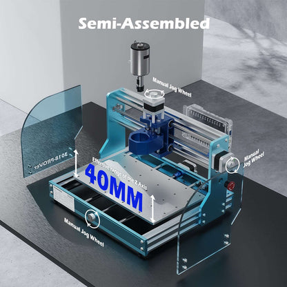 3018-PROVer V2 Desktop CNC Router Kit, Semi Assembled For Entry Level User