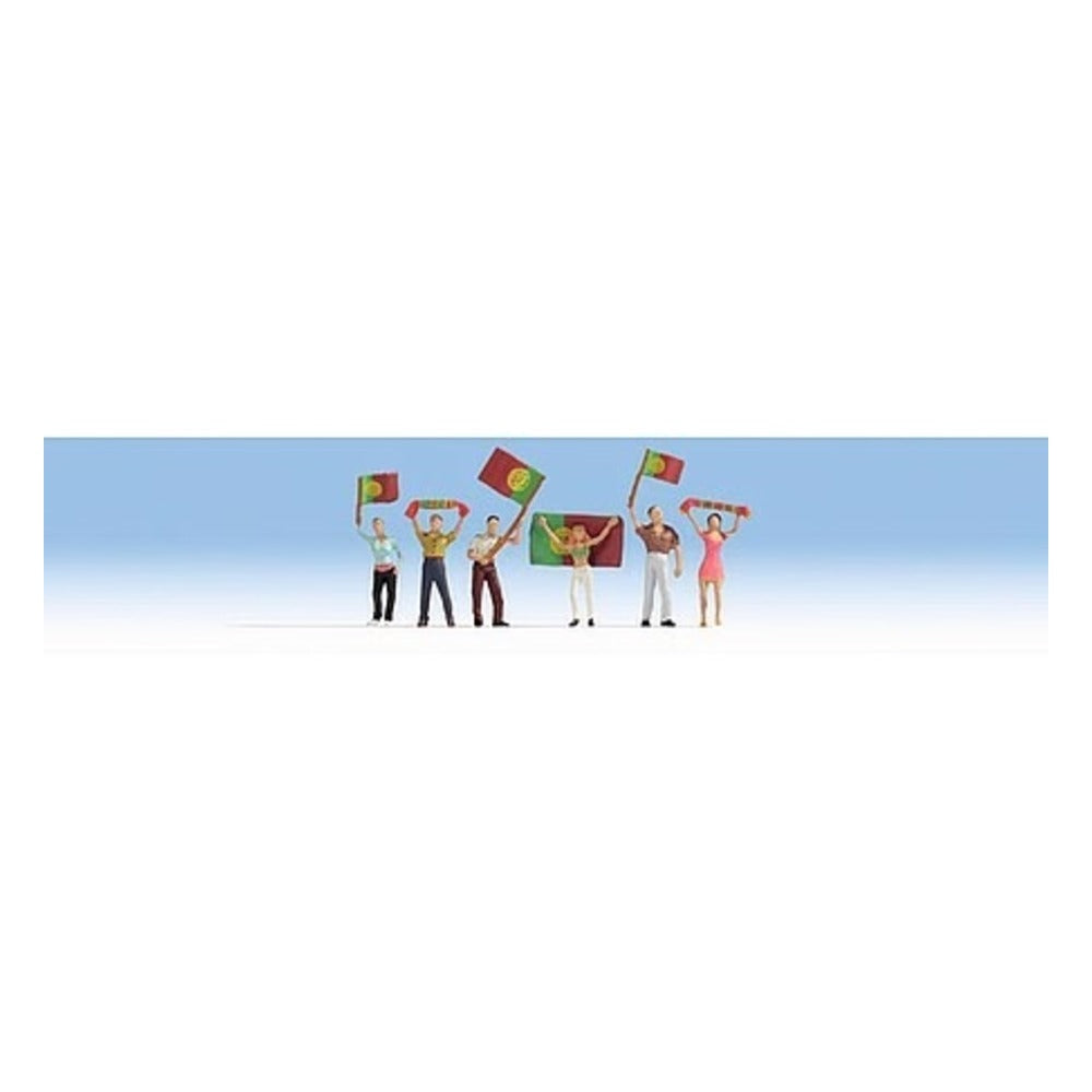 Noch 15982 HO Scale Portugese Soccer Fans -- pkg(6)