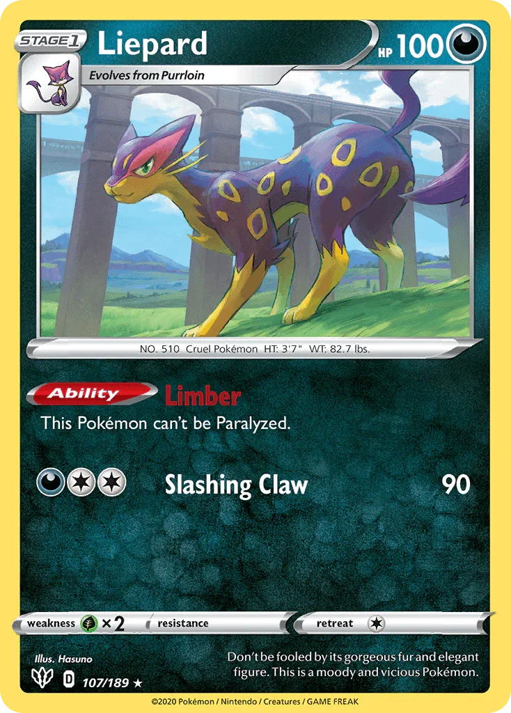 Liepard (107/189) [Sword & Shield: Darkness Ablaze]