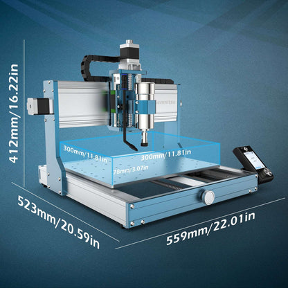 3030-PROVer Ultra Desktop CNC Router for High Precision Metalworking, with Linear Guide & Ball Screw Motion