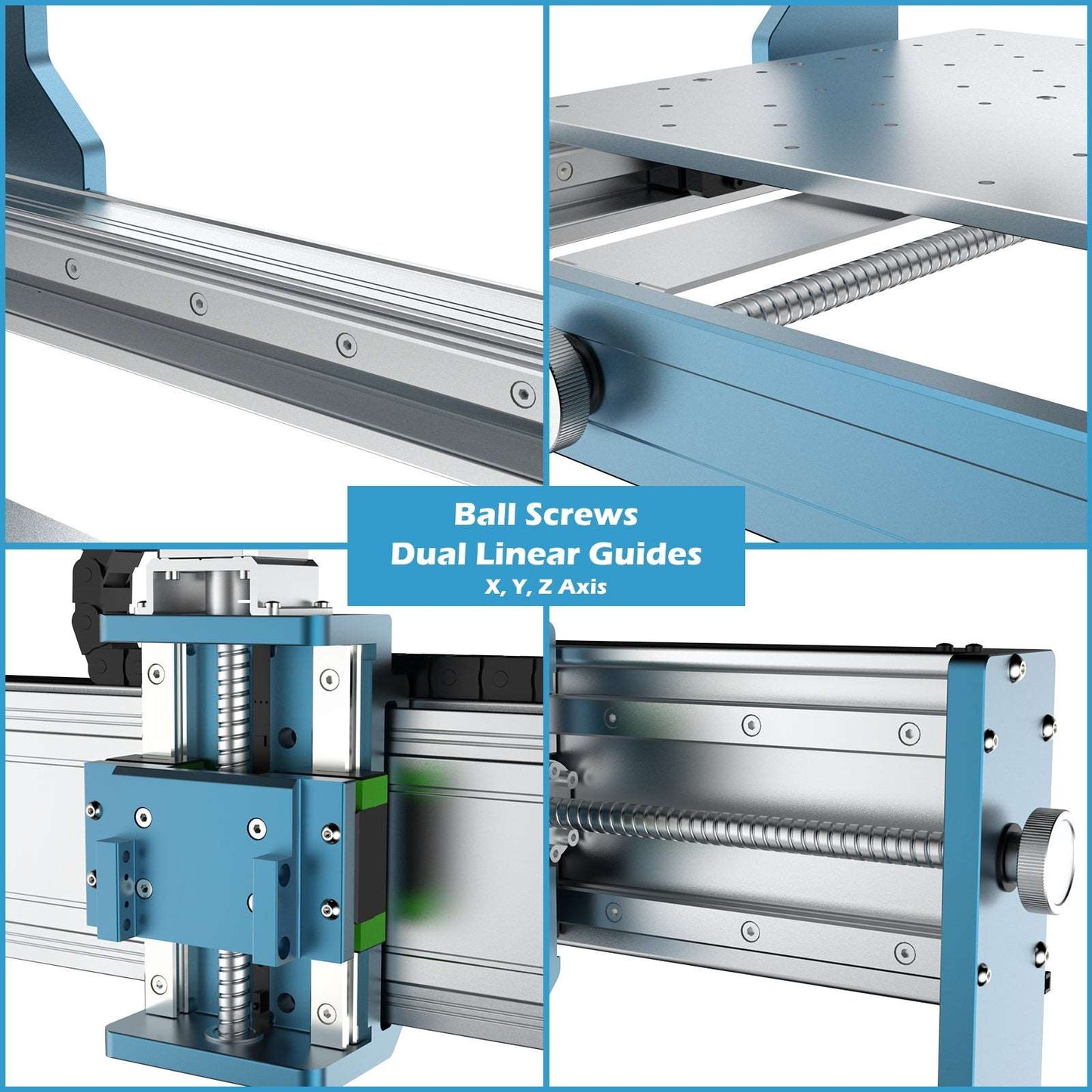 3030-PROVer Ultra Desktop CNC Router for High Precision Metalworking, with Linear Guide & Ball Screw Motion