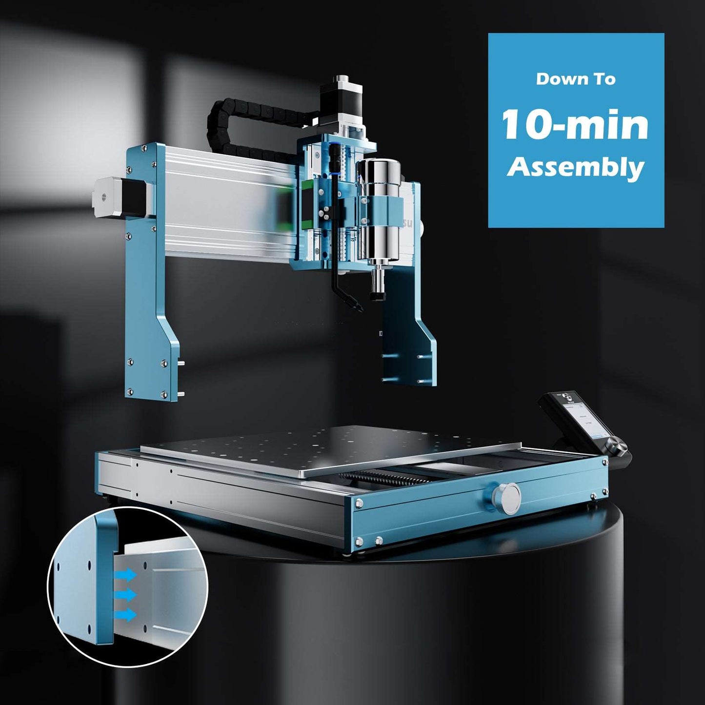 3030-PROVer Ultra Desktop CNC Router for High Precision Metalworking, with Linear Guide & Ball Screw Motion