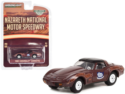 1982 Chevrolet Corvette Nazareth National Motor Speedway Official Pace Car "Hobby Exclusive" Series 1/64 Diecast Model Car by Greenlight  free shipping USA