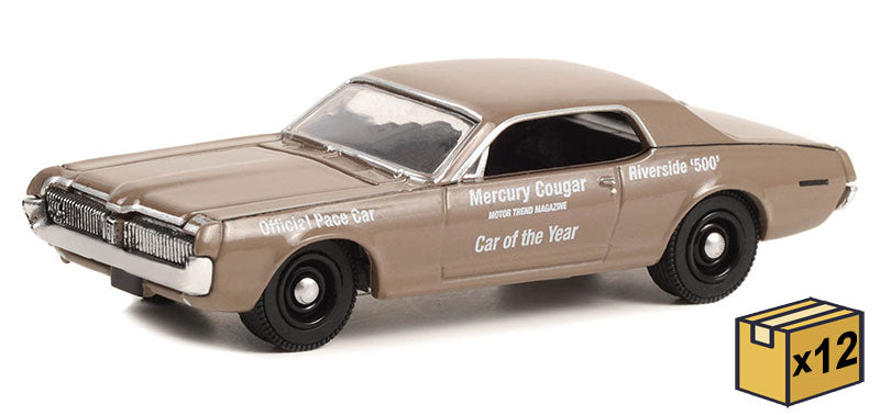 Greenlight 30393-CASE 1/64 Scale 1967 Mercury Cougar - Riverside 500 Official
