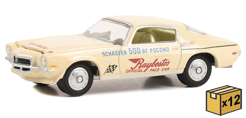 Greenlight 30397-CASE 1/64 Scale 1971 Chevrolet Camaro - 1971 Schaefer 500 At