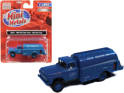 1960 Ford Tank Truck "Dixie Gas Corp." Blue 1/87 (HO) Scale Model by Classic Metal Works  free shipping USA