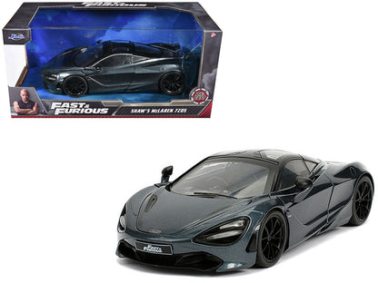 Shaw's McLaren 720S RHD (Right Hand Drive) Metallic Gray "Fast & Furious Presents: Hobbs & Shaw" (2019) Movie 1/24 Diecast Model Car by Jada  free shipping USA