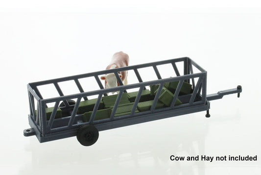 3D To Scale 64-308-GY 1/64 – Portable Cattle Feeder 20ft Gray Diorama