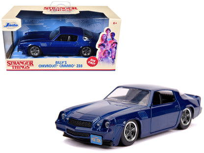 Billy's Chevrolet Camaro Z28 Metallic Dark Blue "Stranger Things" (2016) TV Series "Hollywood Rides" 1/32 Diecast Model Car by Jada  free shipping USA