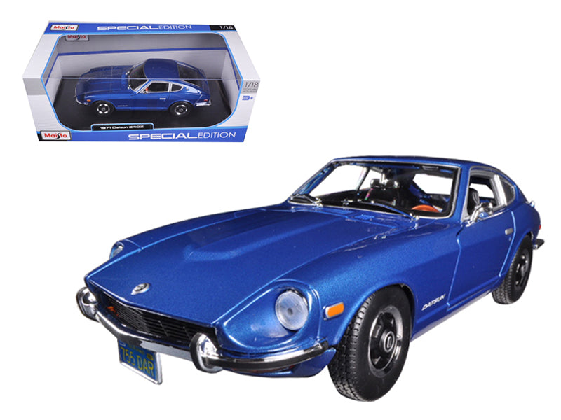 1971 Datsun 240z Blue Metallic 1/18 Diecast Model Car by Maisto  free shipping USA