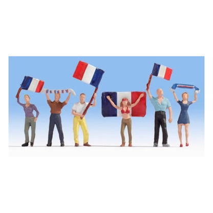 Noch 15974 HO Scale French Soccer Fans -- pkg(6)
