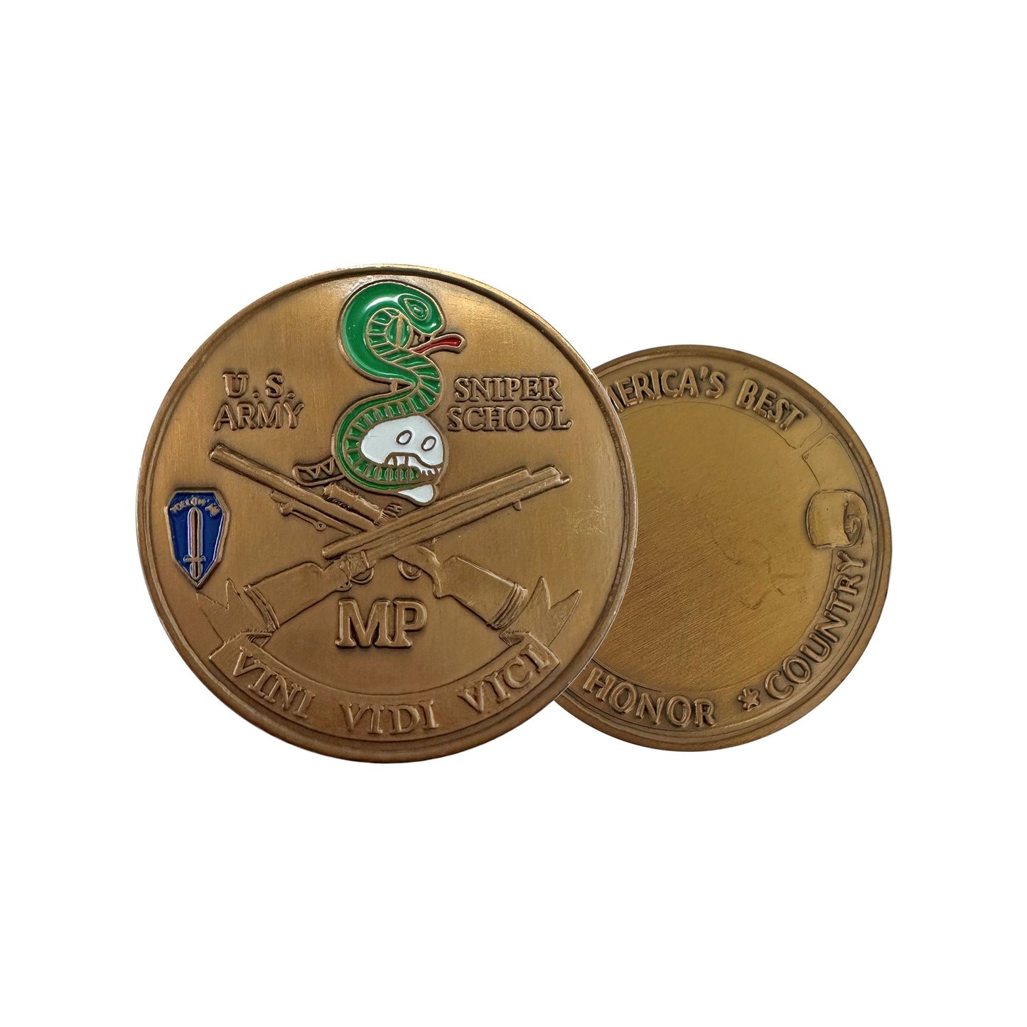 U.S. Army Sniper School Military Police Challenge Coin