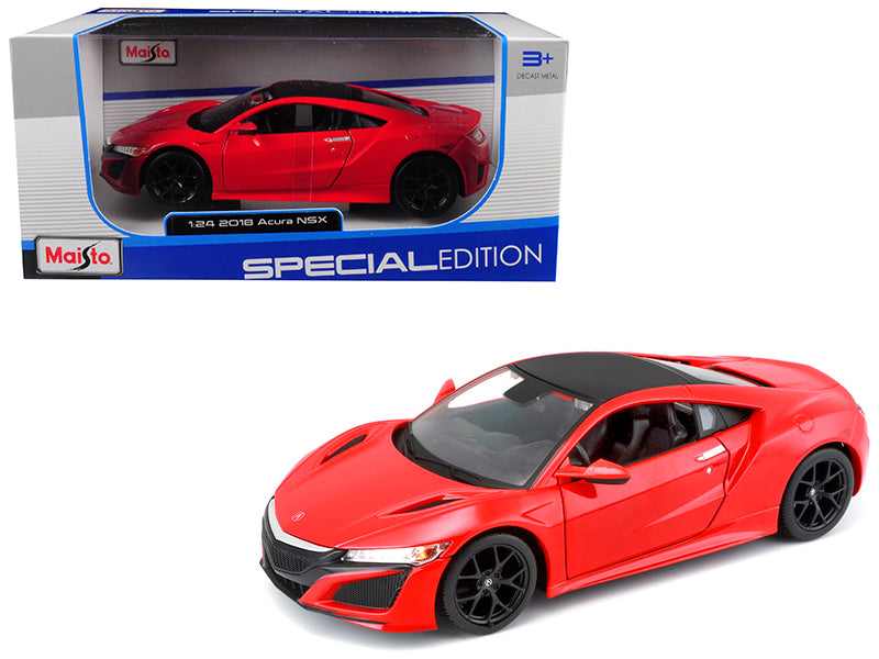 2018 Acura NSX Red with Black Top 1/24 Diecast Model Car by Maisto  free shipping USA