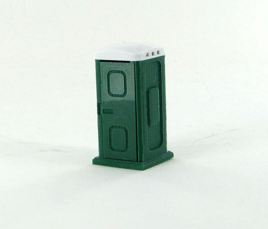3D To Scale 50-141-DG 1/50 – Porta-Potty Green/White Diorama Prop