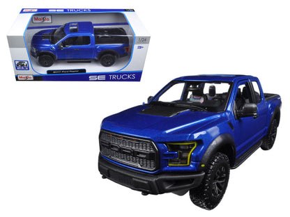 2017 Ford Raptor Pickup Truck Blue Metallic 1/24 Diecast Model Car by Maisto  free shipping USA