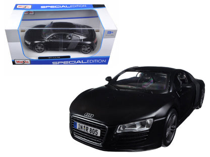 Audi R8 Matt Black "Special Edition" Series 1/24 Diecast Model Car by Maisto  free shipping USA