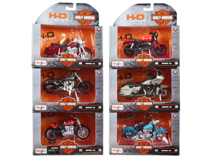 Harley-Davidson Motorcycles 6 piece Set Series 40 1/18 Diecast Models by Maisto  free shipping USA