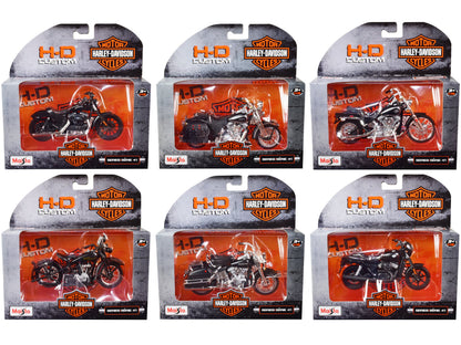 Harley-Davidson Motorcycles 6 piece Set Series 41 1/18 Diecast Models by Maisto  free shipping USA