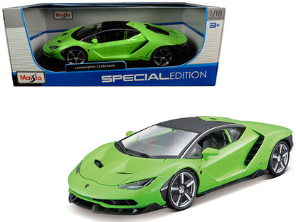 Lamborghini Centenario Lime Green with Matt Black Top 1/18 Diecast Model Car by Maisto  free shipping USA