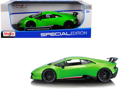 Lamborghini Huracan Performante Metallic Green 1/18 Diecast Model Car by Maisto  free shipping USA