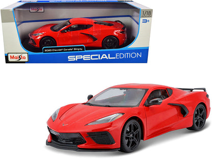 2020 Chevrolet Corvette Stingray C8 Red 1/18 Diecast Model Car by Maisto  free shipping USA