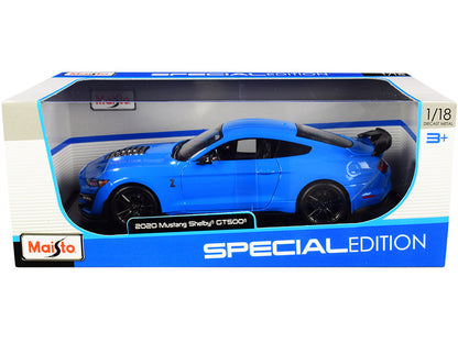 2020 Ford Mustang Shelby GT500 Light Blue "Special Edition" 1/18 Diecast Model Car by Maisto  free shipping USA