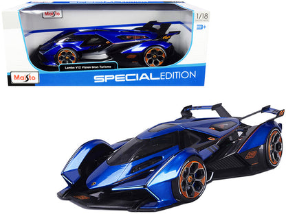 Lamborghini V12 Vision Gran Turismo Blue Metallic 1/18 Diecast Model Car by Maisto  free shipping USA
