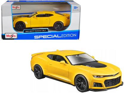 2017 Chevrolet Camaro ZL1 Yellow Metallic "Special Edition" 1/24 Diecast Model Car by Maisto  free shipping USA