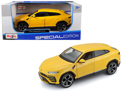 Lamborghini Urus Yellow 1/24 Diecast Model Car by Maisto  free shipping USA
