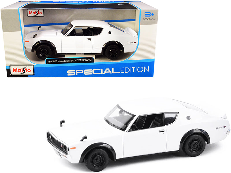 1973 Nissan Skyline 2000GT-R (KPGC110) White "Special Edition" Series 1/24 Diecast Model Car by Maisto  free shipping USA