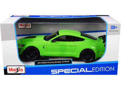 2020 Ford Mustang Shelby GT500 Bright Green 1/24 Diecast Model Car by Maisto  free shipping USA