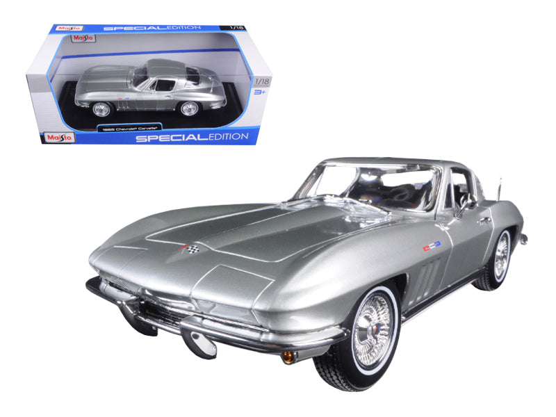 1965 Chevrolet Corvette Silver "Special Edition" 1/18 Diecast Model Car by Maisto  free shipping USA
