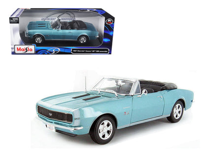 1967 Chevrolet Camaro SS 396 Convertible Turquoise 1/18 Diecast Model Car by Maisto  free shipping USA