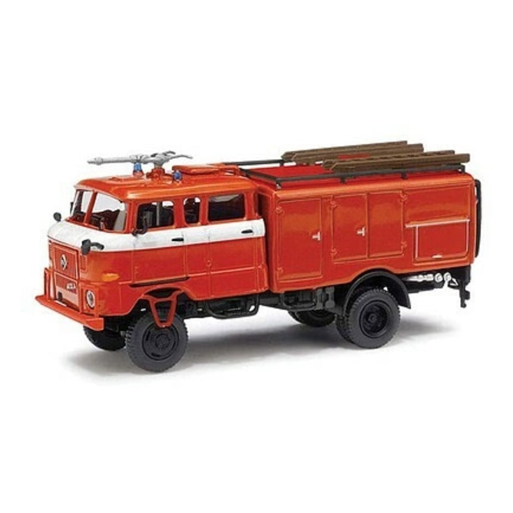 Busch 95160 HO Scale IFA W50 TLF Crew-Cab Fire Tanker - Assembled - Espewe -- Fire Department (red, white, German Lettering)