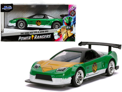 2002 Honda NSX Type-R Japan Spec Green Ranger "Power Rangers" 1/32 Diecast Model Car by Jada  free shipping USA