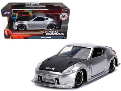 Nissan 370Z Silver with Black Hood "Fast & Furious" Series 1/32 Diecast Model Car by Jada  free shipping USA