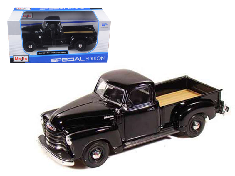 1950 Chevrolet 3100 Pickup Truck Black 1/25 Diecast Model Car by Maisto  free shipping USA