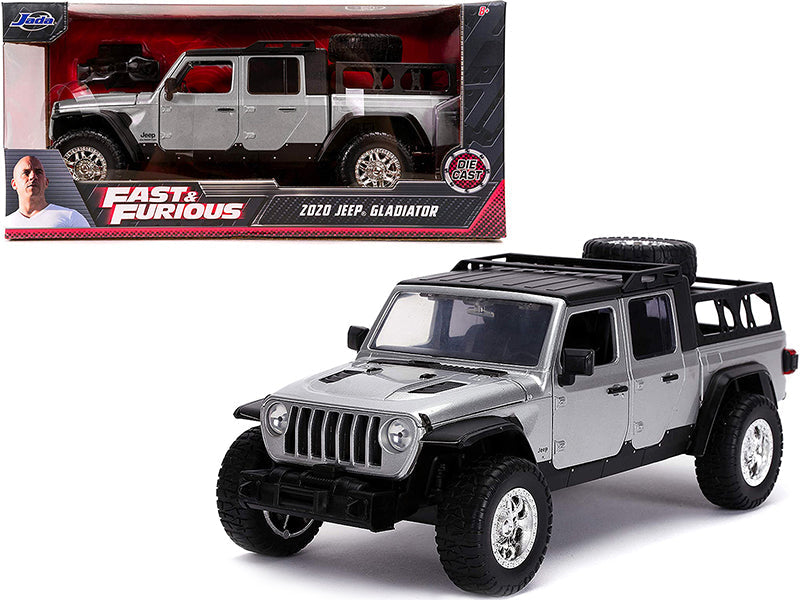 2020 Jeep Gladiator Pickup Truck Silver with Black Top "Fast & Furious" Series 1/24 Diecast Model Car by Jada  free shipping USA