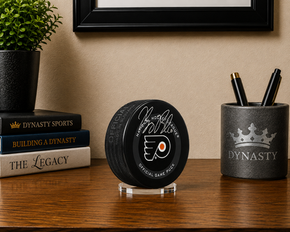 Bobby Brink Autographed Philadelphia Flyers 2021 Hockey Game Model Puck
