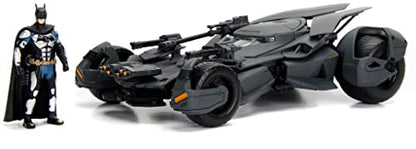 2017 Justice League Batmobile with diecast Batman Figure 1/24 Diecast Model Car by Jada