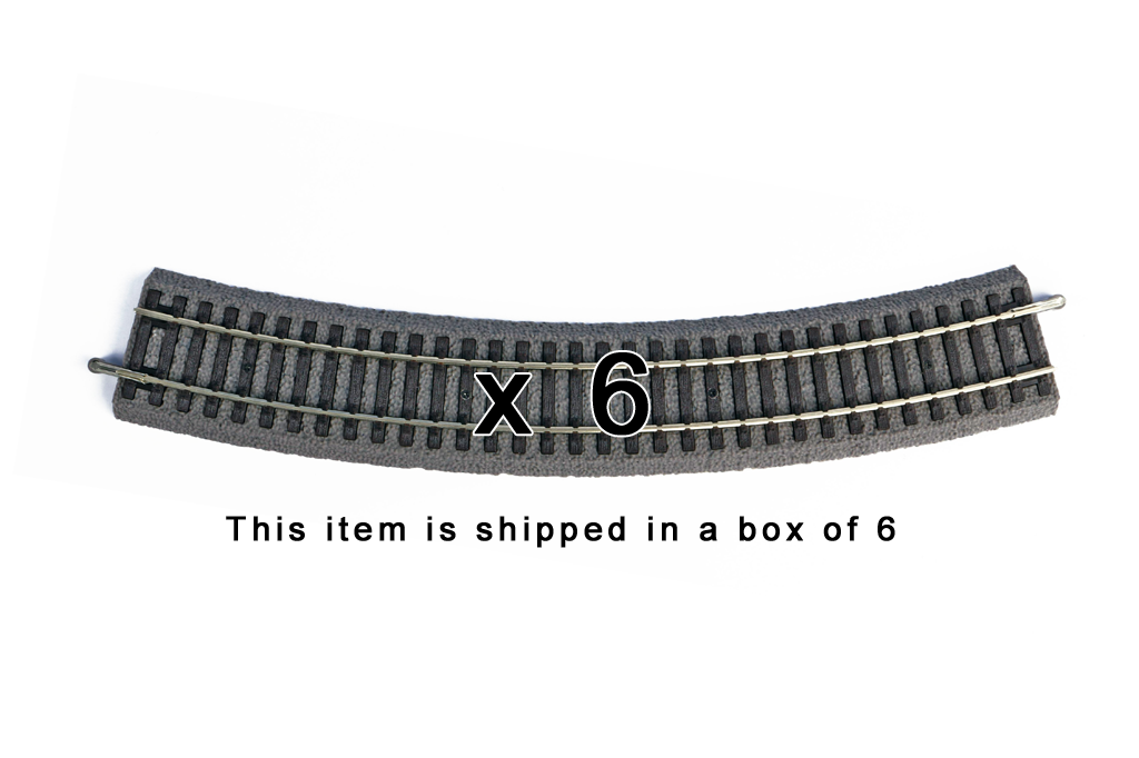 Piko 55413 HO Scale Roadbed Curved Track R3/30, Box of 6