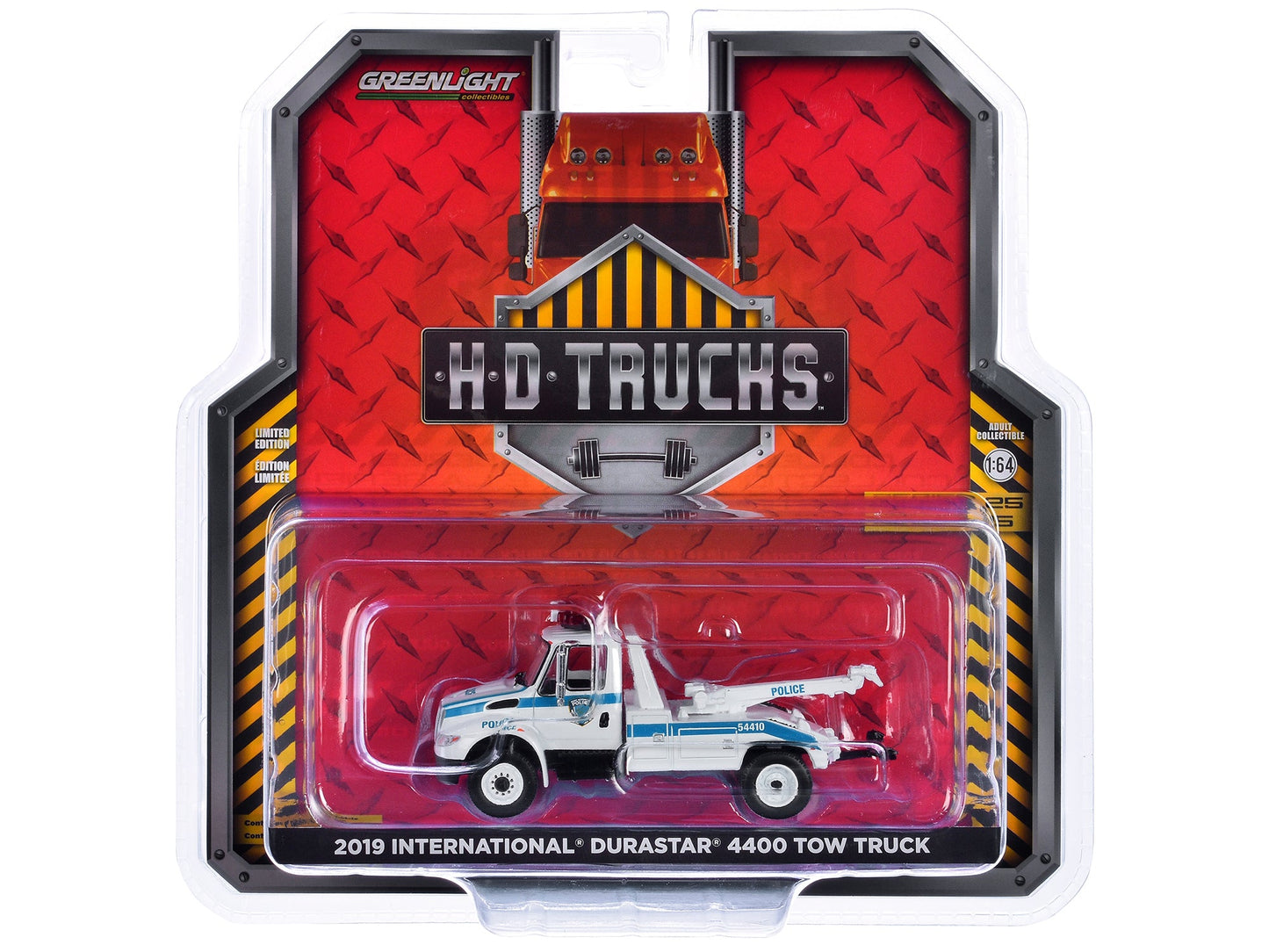 2019 International Durastar 4400 Tow Truck "Port Authority of New York & New Jersey Police" White with Blue Stripes "H.D. Trucks" Series 25 1/64 Diecast Model Car by Greenlight  free shipping USA