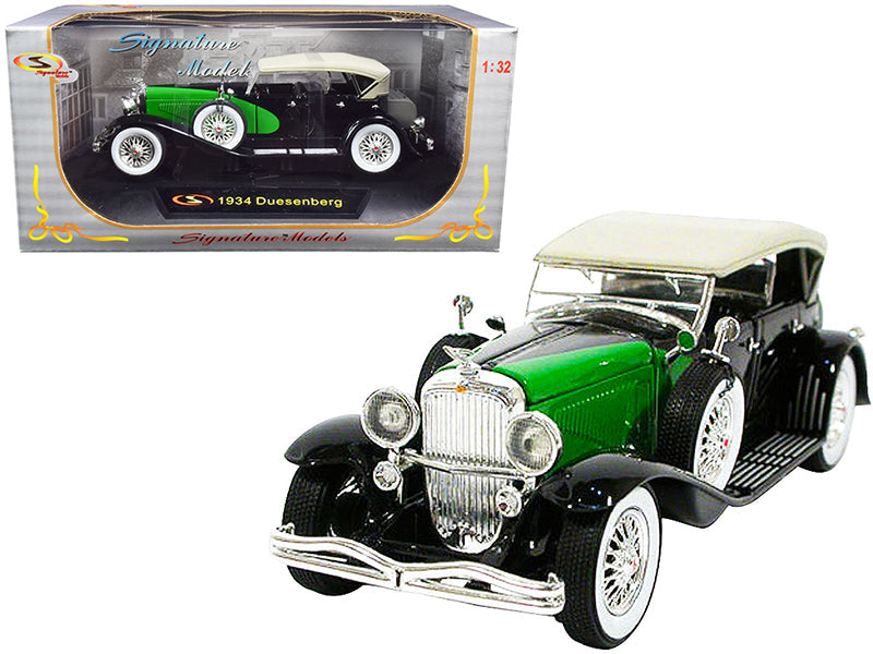 1934 Duesenberg Black and Green 1/32 Diecast Model Car by Signature Models  free shipping USA