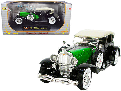 1934 Duesenberg Black and Green 1/32 Diecast Model Car by Signature Models  free shipping USA